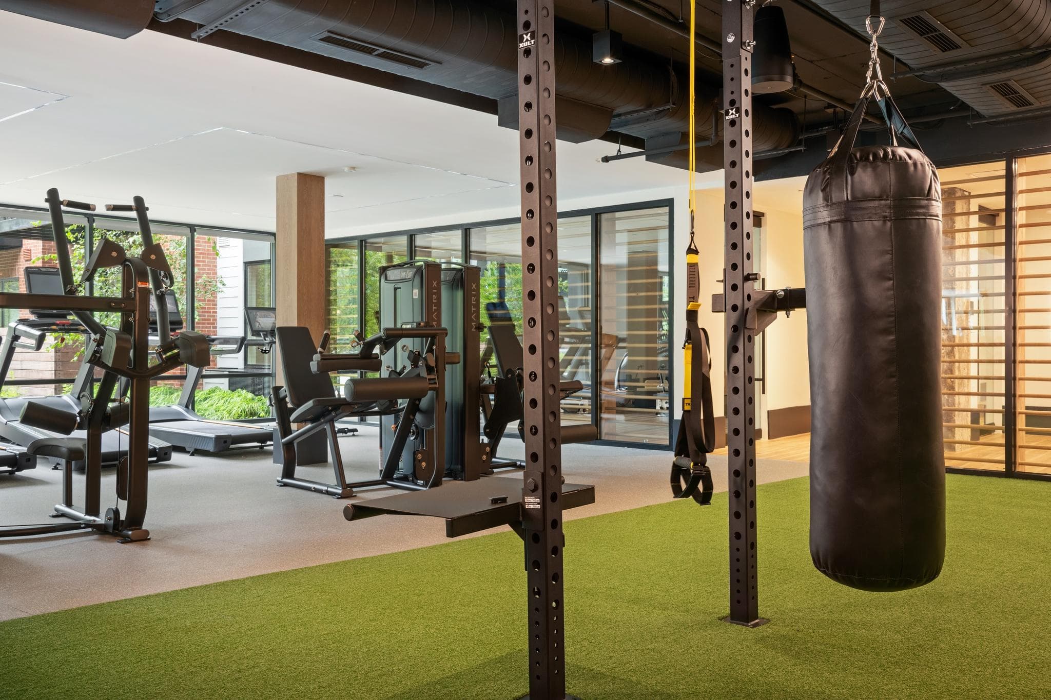 Fitness center boxing